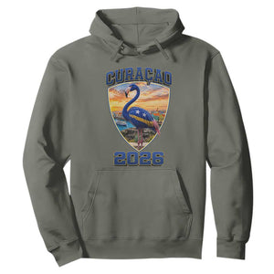 Funny Curacao Flamingo Soccer Lover Hoodie Caribbean Island Gift