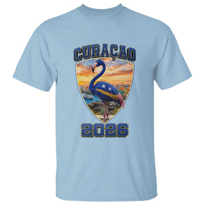 Funny Curacao Flamingo Soccer Lover T Shirt Caribbean Island Gift