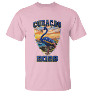 Funny Curacao Flamingo Soccer Lover T Shirt Caribbean Island Gift