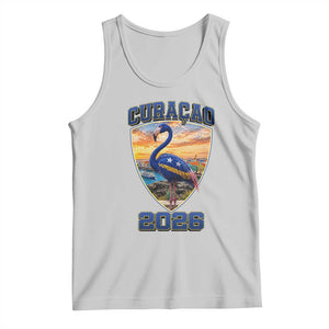 Funny Curacao Flamingo Soccer Lover Tank Top Caribbean Island Gift