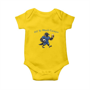 Funny Curacao Bird Soccer Fan Gift Baby Onesie Off To Watch Curaçao