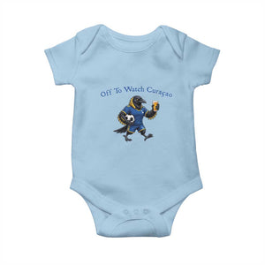 Funny Curacao Bird Soccer Fan Gift Baby Onesie Off To Watch Curaçao