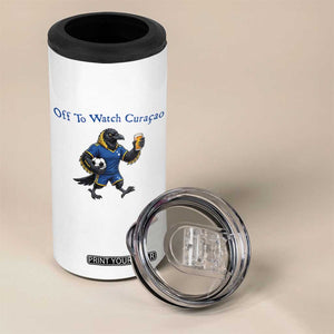 Funny Curacao Bird Soccer Fan Gift 4 in 1 Can Cooler Tumbler Off To Watch Curaçao