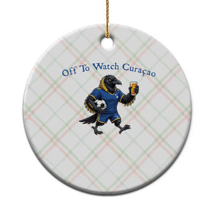 Funny Curacao Bird Soccer Fan Gift Ceramic Ornament Off To Watch Curaçao