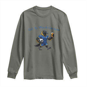 Funny Curacao Bird Soccer Fan Gift Long Sleeve Shirt Off To Watch Curaçao