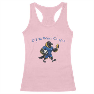 Funny Curacao Bird Soccer Fan Gift Racerback Tank Top Off To Watch Curaçao