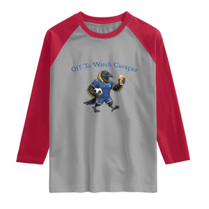 Funny Curacao Bird Soccer Fan Gift Raglan Shirt Off To Watch Curaçao