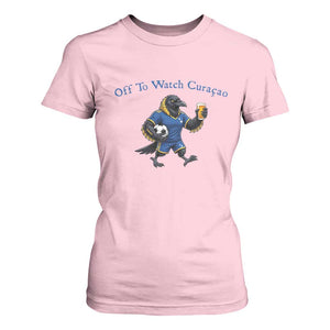 Funny Curacao Bird Soccer Fan Gift T Shirt For Women Off To Watch Curaçao