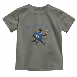 Funny Curacao Bird Soccer Fan Gift Toddler T Shirt Off To Watch Curaçao