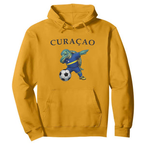 Funny Dabbing Sea Turtle Curaçao Soccer Fan Hoodie Caribbean Pride Graphic