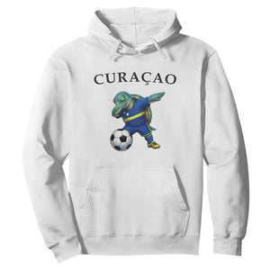 Funny Dabbing Sea Turtle Curaçao Soccer Fan Hoodie Caribbean Pride Graphic