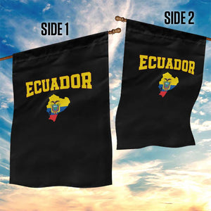 Proud Ecuadorian Map Garden Flag Ecuador Roots Heritage Pride