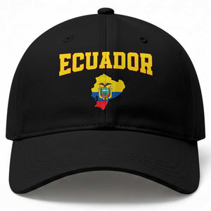 Proud Ecuadorian Map Baseball Cap Ecuador Roots Heritage Pride