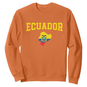 Proud Ecuadorian Map Sweatshirt Ecuador Roots Heritage Pride
