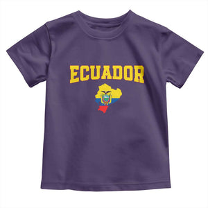 Proud Ecuadorian Map Toddler T Shirt Ecuador Roots Heritage Pride