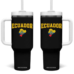 Proud Ecuadorian Map Tumbler With Handle Ecuador Roots Heritage Pride