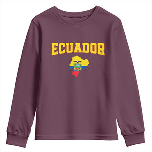 Proud Ecuadorian Map Youth Sweatshirt Ecuador Roots Heritage Pride