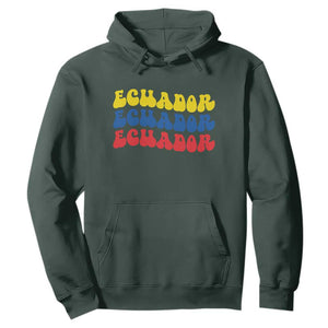 Retro Groovy Ecuador Hoodie Proud Ecuadorian Heritage