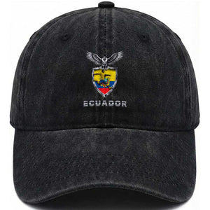 Ecuador Soccer Lover Washed Cotton Baseball Cap Proud Ecuadorian Game Day Gift