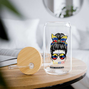 Ecuador Soccer Glass Can Chica Ecuatoriana Pride Game Day Gift
