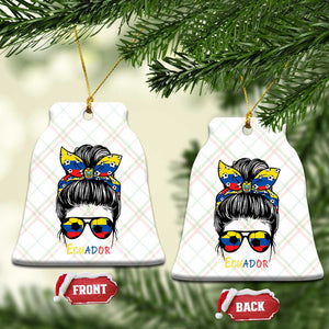 Ecuador Soccer Ceramic Ornament Chica Ecuatoriana Pride Game Day Gift