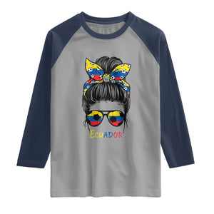 Ecuador Soccer Raglan Shirt Chica Ecuatoriana Pride Game Day Gift