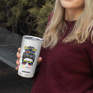 Ecuador Soccer Tumbler Cup Chica Ecuatoriana Pride Game Day Gift