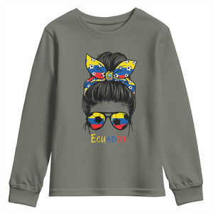 Ecuador Soccer Youth Sweatshirt Chica Ecuatoriana Pride Game Day Gift