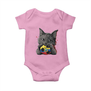 Ecuador Black Cat Soccer Game Day Baby Onesie Cat Lover Gift