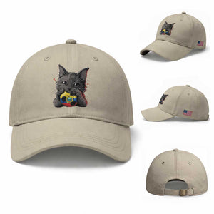 Ecuador Black Cat Soccer Game Day Baseball Cap Cat Lover Gift