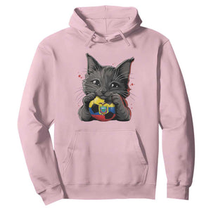 Ecuador Black Cat Soccer Game Day Hoodie Cat Lover Gift