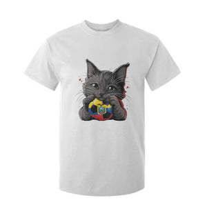 Ecuador Black Cat Soccer Game Day T Shirt For Kid Cat Lover Gift