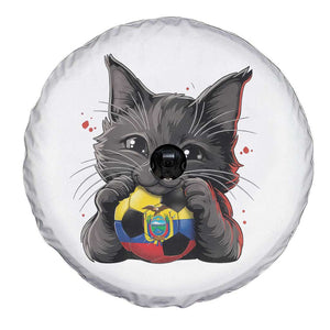 Ecuador Black Cat Soccer Game Day Spare Tire Cover Cat Lover Gift