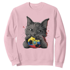 Ecuador Black Cat Soccer Game Day Sweatshirt Cat Lover Gift
