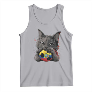 Ecuador Black Cat Soccer Game Day Tank Top Cat Lover Gift