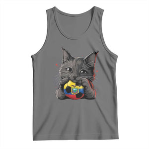 Ecuador Black Cat Soccer Game Day Tank Top Cat Lover Gift