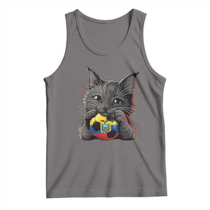 Ecuador Black Cat Soccer Game Day Tank Top Cat Lover Gift