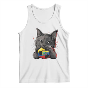 Ecuador Black Cat Soccer Game Day Tank Top Cat Lover Gift