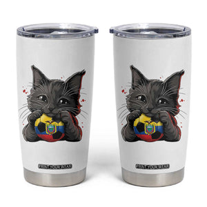 Ecuador Black Cat Soccer Game Day Tumbler Cup Cat Lover Gift
