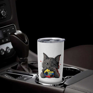 Ecuador Black Cat Soccer Game Day Tumbler Cup Cat Lover Gift