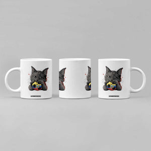 Ecuador Black Cat Soccer Game Day Coffee Mug Cat Lover Gift