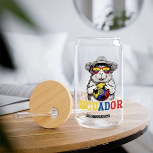 Funny Ecuador Guinea Pig Soccer Fan Glass Can Cavy Lover Gift