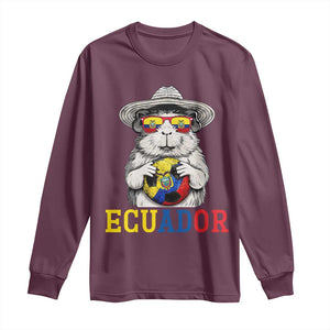 Funny Ecuador Guinea Pig Soccer Fan Long Sleeve Shirt Cavy Lover Gift