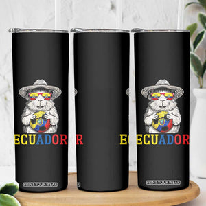 Funny Ecuador Guinea Pig Soccer Fan Skinny Tumbler Cavy Lover Gift
