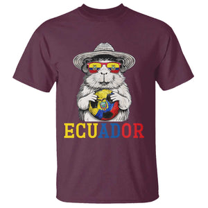 Funny Ecuador Guinea Pig Soccer Fan T Shirt Cavy Lover Gift
