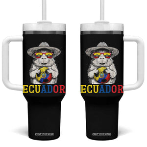 Funny Ecuador Guinea Pig Soccer Fan Tumbler With Handle Cavy Lover Gift