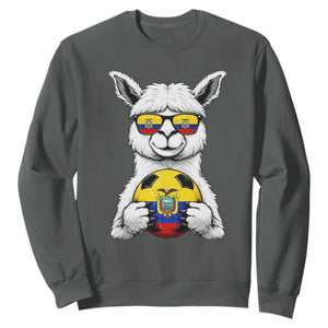 Funny Ecuador Alpaca Soccer Lover Sweatshirt South American Pride Gift
