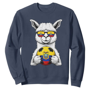 Funny Ecuador Alpaca Soccer Lover Sweatshirt South American Pride Gift