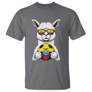 Funny Ecuador Alpaca Soccer Lover T Shirt South American Pride Gift