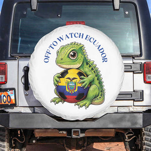 Off To Watch Ecuador Spare Tire Cover Funny Ecuador Iguana Soccer Fan Gift